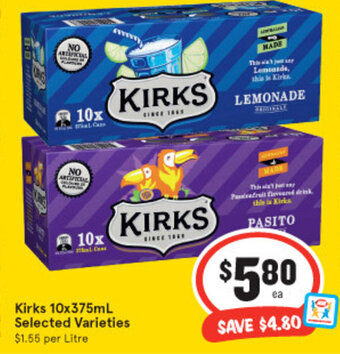 IGA Kirks 10x375ml offer