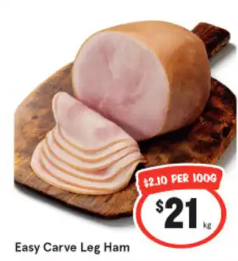 IGA Easy Carve Leg Ham offer