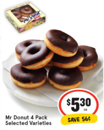 IGA Mr Donut 4 Pack offer