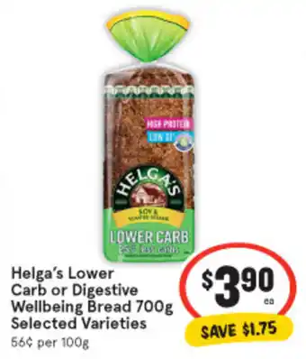 Helga's Lower Carb or Digestive Wellbeing Bread 700g