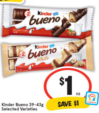 IGA Kinder Bueno 39-43g offer