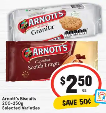 IGA Arnott's Biscuits 200-250g offer