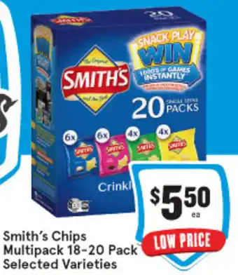 IGA Smith's Chips Multipack 18-20 Pack offer