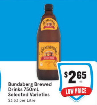 IGA Bundaberg Brewed Drinks 750ml offer