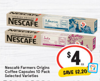 IGA Nescafé Farmers Origins Coffee Capsules 10 Pack offer