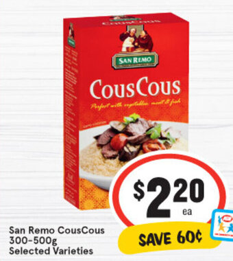 IGA San Remo CousCous 300-500g offer