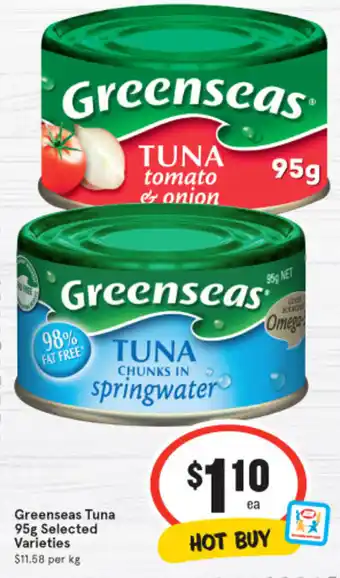 IGA Greeseas Tuna 95g offer