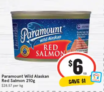IGA Paramount Wild Alaskan Red Salmon 210g offer