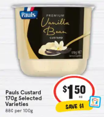 IGA Pauls Custard 170g offer