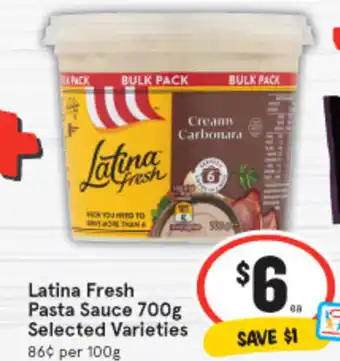 IGA Latina Fresh Pasta Sauce 700g offer