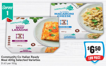 IGA Community Co Italian Ready Meal 400g offer