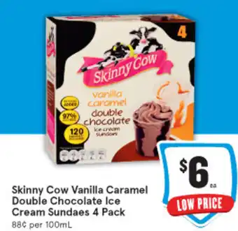Skinny Cow Vanilla Caramel Double Chocolate Ice Cream Sundaes 4 Pack