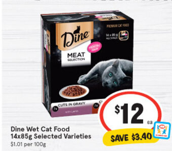 IGA Dine Wet Cat Food 14x85g offer