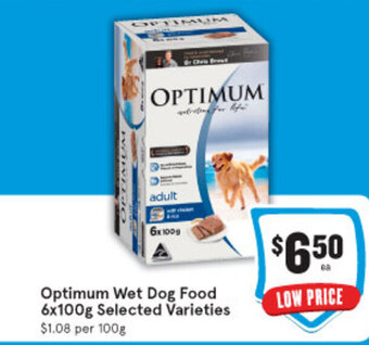 IGA Optimum Wet Dog Food 6x100g offer