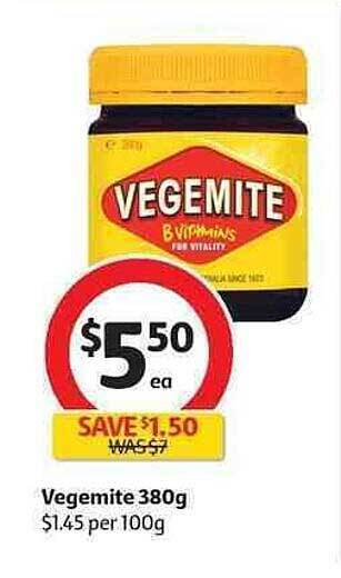 Coles Vegemite 380g offer