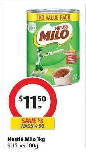 Coles Nestlé Milo 1kg offer
