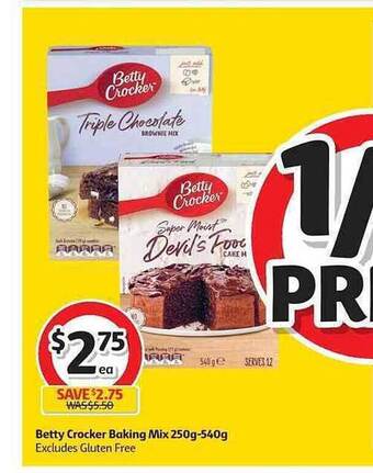 Coles Betty Crocker Baking Mix 250g-540g offer