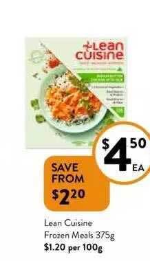 Foodworks Lean Cuisine Frozen Meals 375g offer