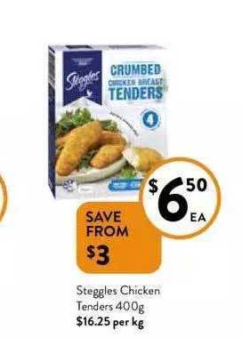 Foodworks Steggles Chicken Tenders 400g offer