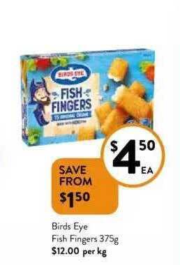Foodworks Birds Eye Fish Fingers 375g offer