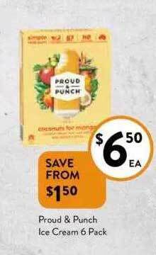 Foodworks Proud & Punch Ice Cream 6 Pack offer