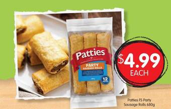 Spudshed Patties FS Party Sausage Rolls 680g offer