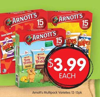 Spudshed Arnott's Multipack Varieties 12-15pk offer