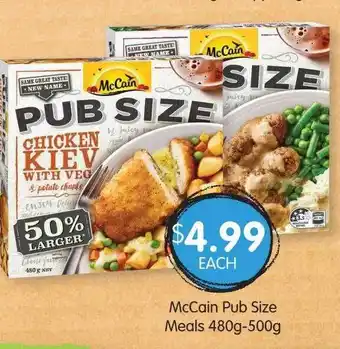 Spudshed McCain Pub Size Meals 480g-500g offer