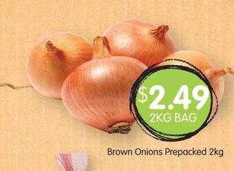 Spudshed Brown Onions Prepacked 2kg offer