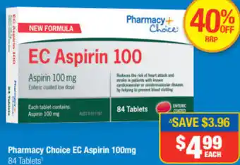 Direct Chemist Outlet EC Aspirin 100mg 84 Tablets offer
