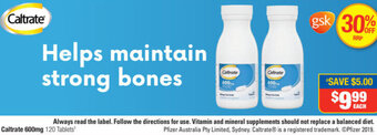 Direct Chemist Outlet Caltrate 600mg 120 Tablets offer