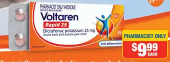 Direct Chemist Outlet Voltaren Rapid 25 30 Tablets offer