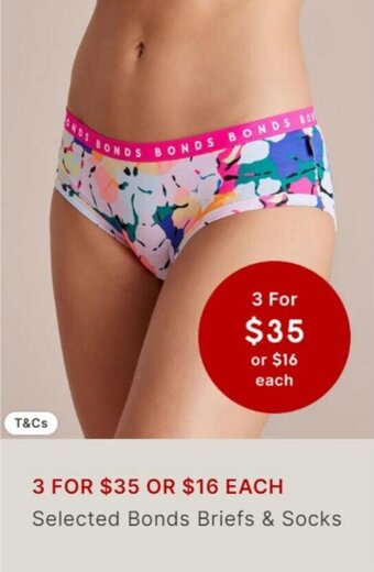 Target Selected Bonds Briefs & Socks offer