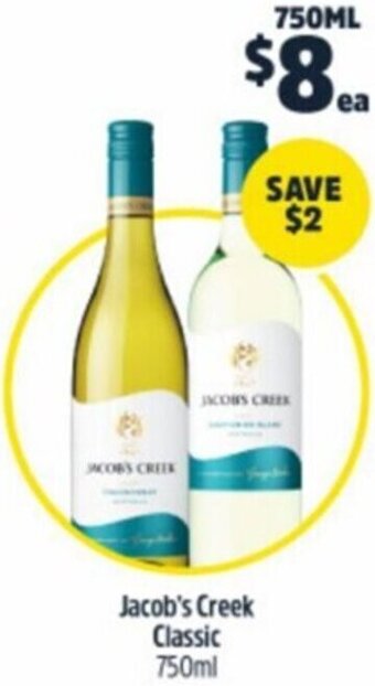BWS Jacob's Creek Classic 750ml offer