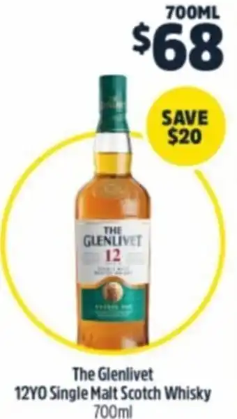 BWS The Glenlivet 12YO Single Malt Scotch Whisky 700ml offer