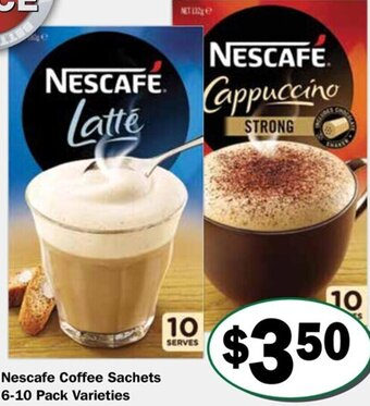 Friendly Grocer Nescafe Coffee Sachets 6-10 Pack offer