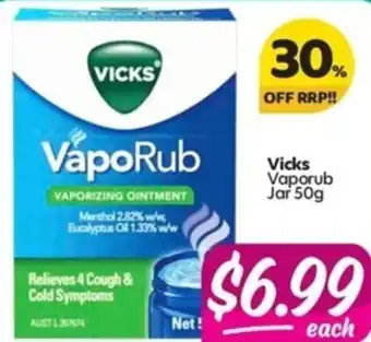 Your Discount Chemist Vicks Vaporub Jar 50g offer