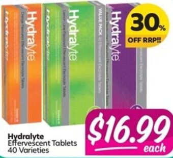 Your Discount Chemist Hydralyte Effervescent Tablets 40 Varieties offer