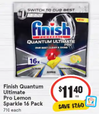 IGA Finish Quantum Ultimate Pro Lemon Sparkle 16 Pack offer