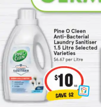 IGA Pine O Cleen Anti-Bacterial Laundry Sanitiser 1.5 Litre offer
