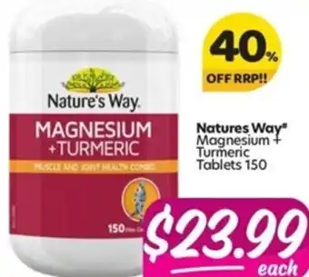 Your Discount Chemist Magnesium + Turmeric 150 Tablets offer