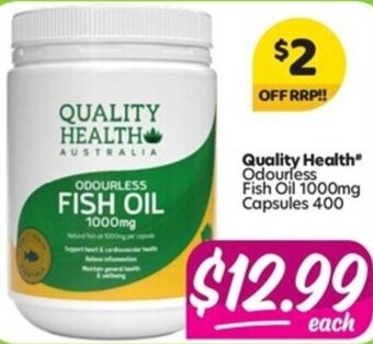 Odourless Fish Oil 1000mg Capsules 400