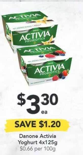 Drakes Danone Activia Yoghurt offer