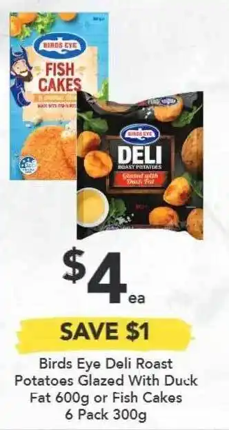 Drakes Birds Eye Deli Roast Potatoes Glazed With Duck Fat Or Fish Cakes offer