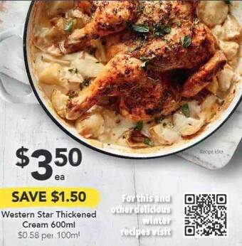 Drakes Western Star Thickened Cream offer