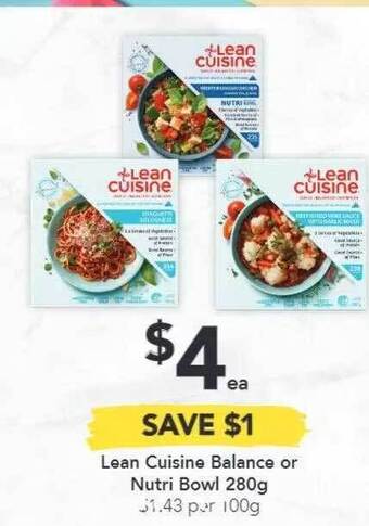 Drakes Lean Cuisine Balance Or Nutri Bowl offer