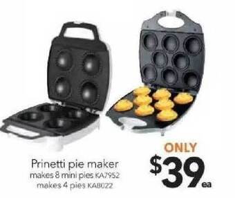 Cheap as Chips Prinetti Pie Maker offer