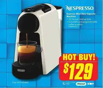 The Good Guys Nespresso Essenza Mini Solo Capsules Machine offer