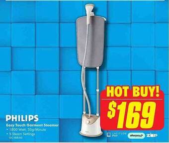 The Good Guys Philips Easy Touch Garment Steamer offer