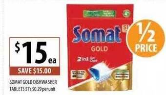 Supabarn Somat Gold Dishwasher Tablets offer
